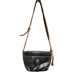 Etienne Aigner Y2K Purse Black Genuine Leather Shoulder Hand Bag Very Classy